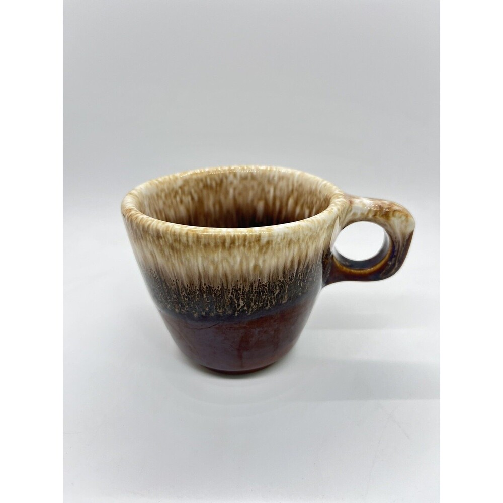 Oven Proof Pottery Brown Drip Glaze Coffee Cup